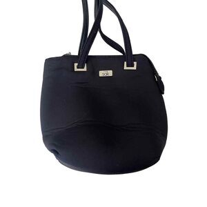 The Sak Women's Top Zip Scuba Crossbody Shoulder Bag Solid Black Casual Sporty